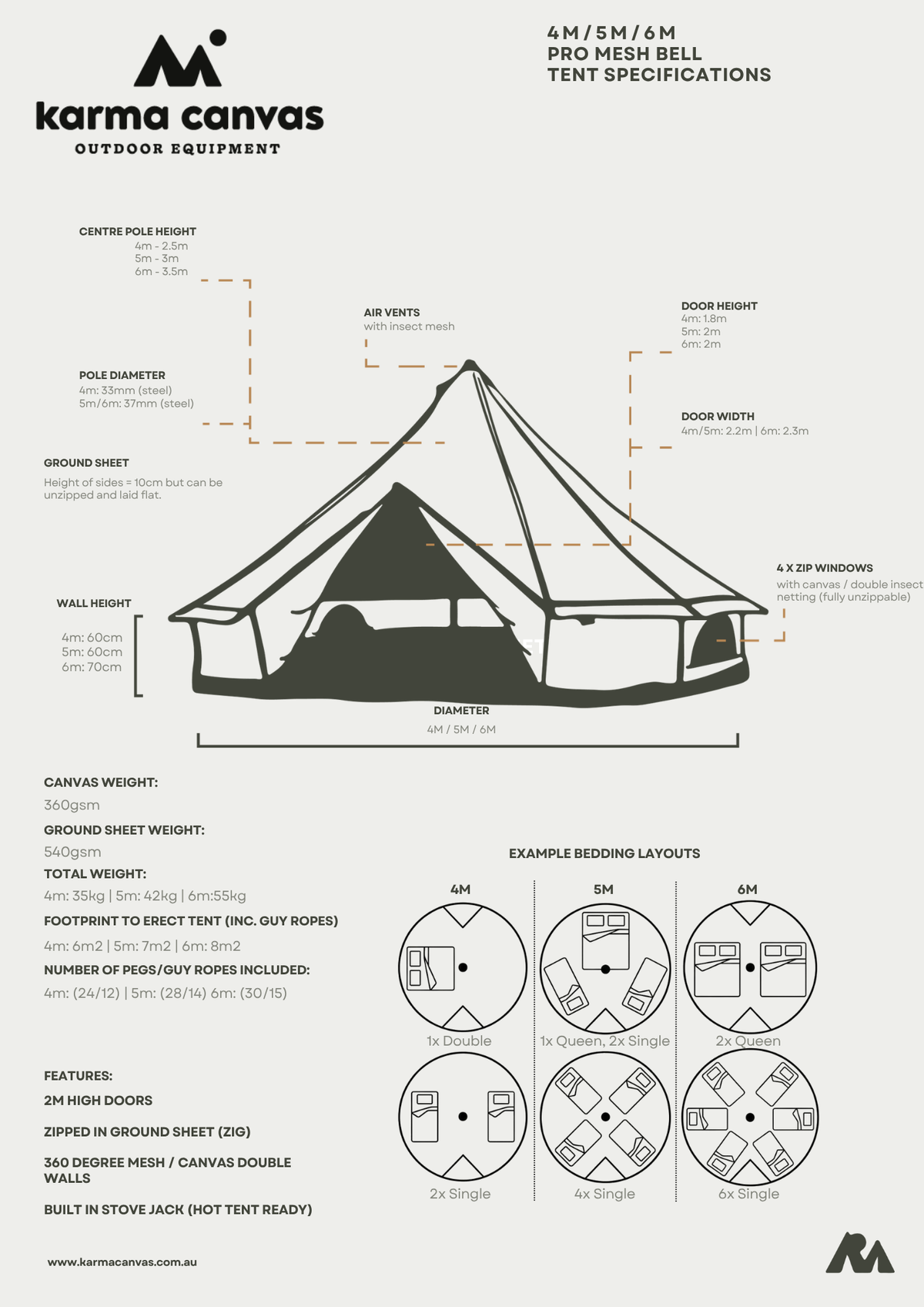 Karma Canvas PRO MESH | Bell Tent